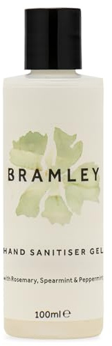 Bramley Hand Sanitiser Gel (100ml), Travel Size Antibacterial Hand Gel with 62% Alcohol, Scented with Rosemary, Spearmint & Peppermint, 100% Natural Fragrance & Fast Absorbing