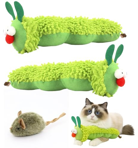 ZesGlyxyr Juguete de Hierba Gatera, Juguete Interactivo Hierba Gatera, Juguete para Masticar para Mascotas, Juguetes para Gato Morder para Jueguen, Muerdan y Limpiar los Dientes