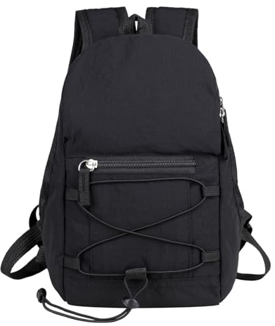Mochila para senderismo, bolsa portátil impermeable, pequeña bolsa de camping al aire libre, mochila para mujeres y niños, oficina, mochileros, caza, ciclismo, correr, deportes, Negro, Refer to