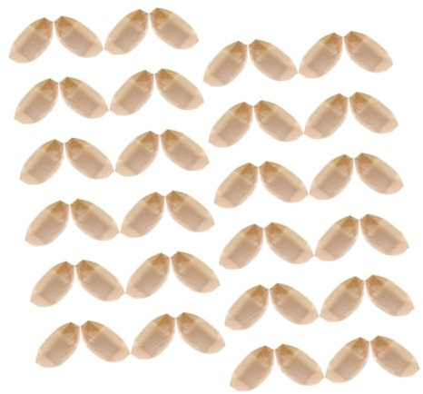 HIAKDOFT 100 piezas Bandejas de Madera Desechables para Servir Sushi y Aperitivos Platos Forma de Barco Resistente para Picnic y Catering al Aire