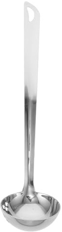 Angoily Cucharón para Olla Caliente de Acero Inoxidable Multifuncional, Cuchara Espumadera y Colador Ranurado, Utensilio de Cocina Resistente para Servir Sopa y Pasta, 1 Pieza, Adecuado