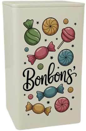 speecheese Bunte Bonbons und Lutscher Dose 900ml Süßigkeitenaufbewahrung lustige MetallDose 900ml für Büro und Zuhause