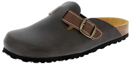 Lico Herren Bioline Clog Style Pantoletten, Braun, 42 EU