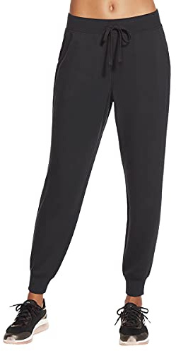 Skechers Damen Hose Skechluxe Restful | Lässig, Skechlux, French Terry-Strick, mittelhoch, verstellbarer Kordelzug, Taschen