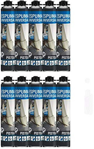 Set di 10 bombolette di schiuma poliuretanica da 695 ml, multiuso, qualità professionale