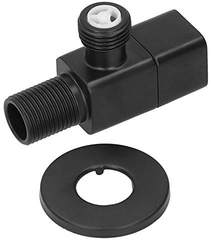 G1 / 2 Miscelatore valvola ad angolo Valvola di arresto dell'acqua Angolo di uscita Bagno WC Accessori per lavabo Nero
