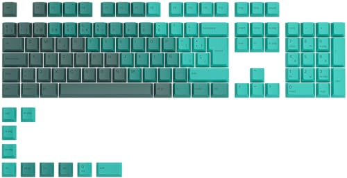 GLORIOUS GPBT Keycaps PBT Superduradero Perfil Cherry QWERTY ES (Jungle) | Etiquetas personalizadas indelebles, sonido de tecleo profundo, textura superficial sutil, compatibles totalmente formato MX