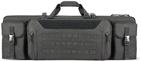 Doppel Waffentasche Gun Bag Futteral 36-Zoll Langen Gewehrtasche Mit Doppelfach 3 Große Zubehör Beutel Langwaffentasche Gewehrfutteral Für 2 Langwaffen Doppel A