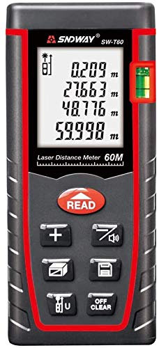 Laser distance measure Meter 60M infrared ruler laser Rangefinder Range Finder trena laser Tape Measure with bubble level Area/volume Diastimeter Measuring Device