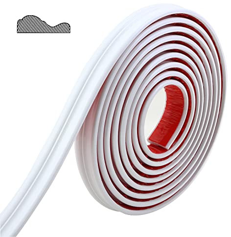 Wandleistenleiste & Stuhlschiene | Abziehen und aufkleben, selbstklebende Verkleidungsleiste | DIY Home Decor auf dem Spiegelrahmen der Schranktür, 3 m x 32 mm Weiß