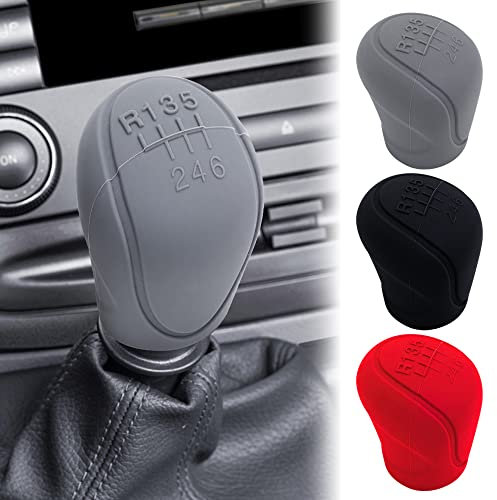 ZXCVWWE Housse de levier de vitesse universelle en silicone pour voiture, protège-levier, housse de frein à main en caoutchouc de silicone, poignée de levier 6 vitesses antidérapante en silicone avec
