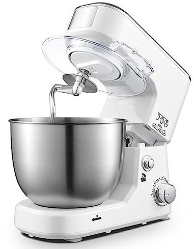 Sbattitore Elettrico Impastatrice Planetaria Offerta 6 Velocità Sistema Di Miscelazione Planetario Con Ciotola In Acciaio Inossidabile, Gancio Per Pasta, Frusta, Frullino Per Cucinare Torte Gelato ( C