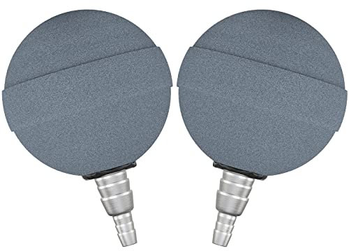 Pawfly Aquarium 5cm Luftstein Kugel Blasen-Diffusor Blasenfreigabe-Werkzeug für Luftpumpen Fischtanks Eimer Teiche und DWC Reservoirs, 2er-Pack‌