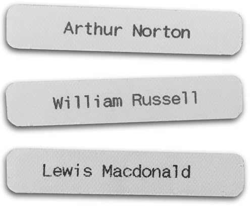 Iron-on Name Labels for Clothes, School Uniform, or Care Home Laundry (50)