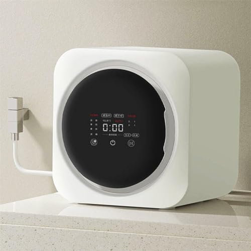 Mini Lavatrice Automatica 3.5 L, Asciugatrice per Bucato Con Fusto Interno in Acciaio Inossidabile, Asciugatrice Compatta per Centrifuga, Bassa Rumorosità, Ideale per Montaggio a Parete O Da Appoggio