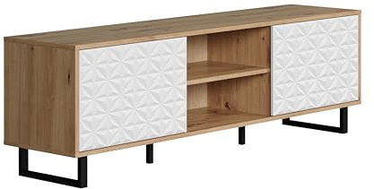 trendteam smart living Mueble bajo para TV (Madera, 154 x 52 x 40 cm), Color Blanco
