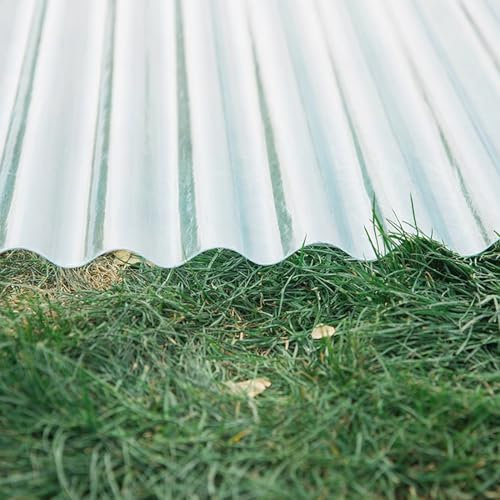 Transparente Wellplatte,FRP-Tageslichtplatten für den Außenbereich,Wellbahn Dachbleche für Gewächshaus,Dachplatten für Garagenschuppen,Verkleidungsplatte,1,5mm Dick (0.9x2m/35x79in)