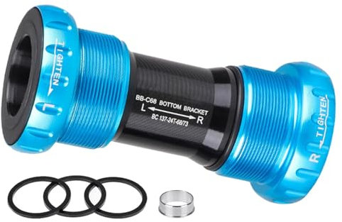 FANGZ Fahrräder Tretlager, Tretlager - Mountainbikes Vierkant-Innenlager | Nahtloses BB52-Integrationsfahrradwerkzeug für Mountainbikes mit 24-mm-Kurbelgarnituren