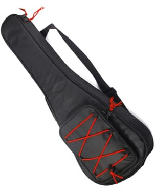 FUNOMOCYA Borsa Imbottita Per Chitarra Acustica Custodia Protegge Chitarra Tessuto Oxford Robusto Cordoncino Rosso
