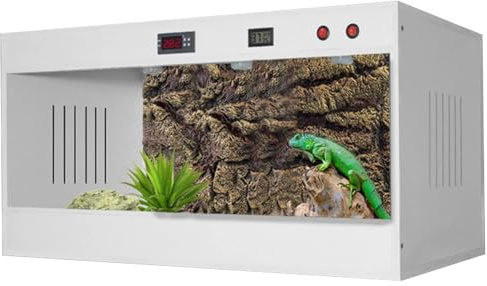 Reptilien-Terrarium-Lebensraum für Eidechsen, Schlangen, Bartagamen, Chamäleons – hohes und breites Design (100 x 50 x 50 cm)