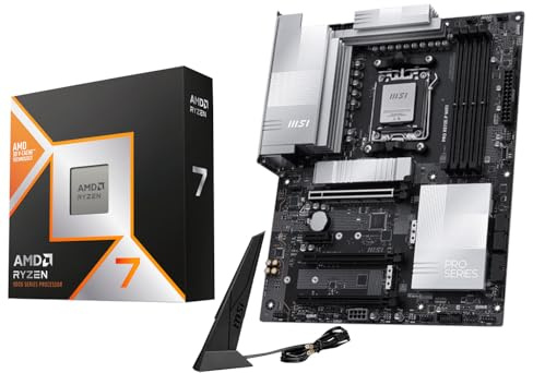 Micro Center AMD Ryzen 7 9800X3D Processor with MSI PRO X870E-P Motherboard