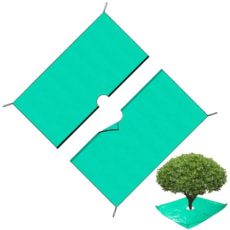 Landscape Pruning Tarp – Garden Ground Cover, Outdoor Debris Sheet | Heavy Duty Waterproof Mat 79 x 79 Inches, Blocker Panel Usage on Beds, Grass, Flower Areas, Driveways, Lawns, Yards