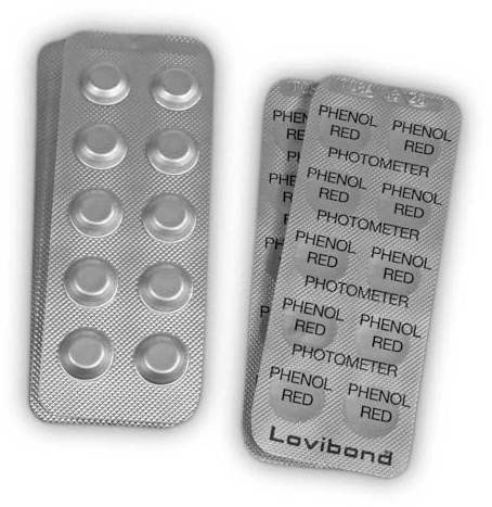 Phenol Red Photometer Tabletten - Lovibond Tintometer - Reagenztabletten zur pH-Wert Analyse - Für elektronische Pooltester & Photometer - Made in Germany (250 Stück)