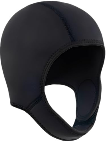 Deskium Gorro de buceo para adultos, capucha térmica de neopreno negro, gorro de natación de secado rápido, ideal para esnórquel, surf, suave y cómodo, con protección solar