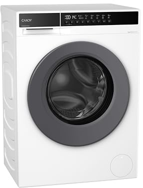 Candy EWY485SG8S Lave-linge Séchant ProActive Wash, 8 kg Lavage / 5 kg Séchage, 1400 tr/min, Blanc avec Porte Noire, EWY485SG8S