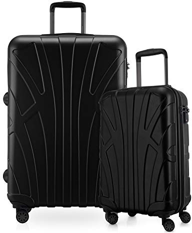 suitline – 2 trolley – resväska set storlekar, svart, 2er Set S+L