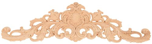 VOSAREA Holz dekorative Lange Geschnitzte Onlay Applique Möbel Ecken Ornament Home Tür Bett (30 x 8 cm)