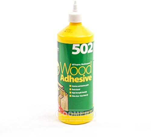 Pack of 2 Everbuild 1Ltr 502 Wood Adhesive All Purpose Weather Proof Fast set