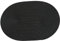 Haus und Deko Platzset Polypro oval ca. 45 x 30 cm Schwarz Platzdeckchen Tischset geflochtene Bast-Optik
