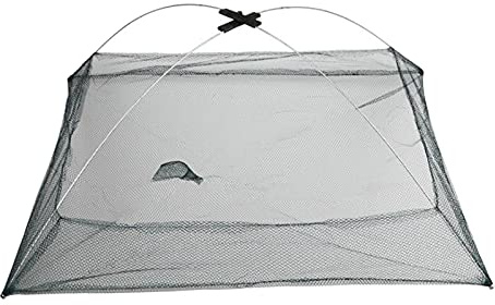 Milageto Fishing Filet de Pêche pour Appâts Vivants Pliable pour Poissons Crevettes Ménés Ecrevisses Crabes 60x60cm