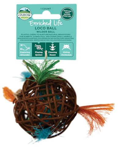 Oxbow Enriched Life Loco Ball - Spielzeug für Kaninchen, Meerschweinchen, Hamster, Ratten