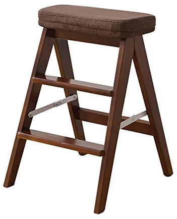 Pealihuy Gradini Scaletta Scaletta in Legno Sgabello Multifunzione Pieghevole Scaletta da Cucina Libreria Ufficio 3 Gradini Mini Scaletta