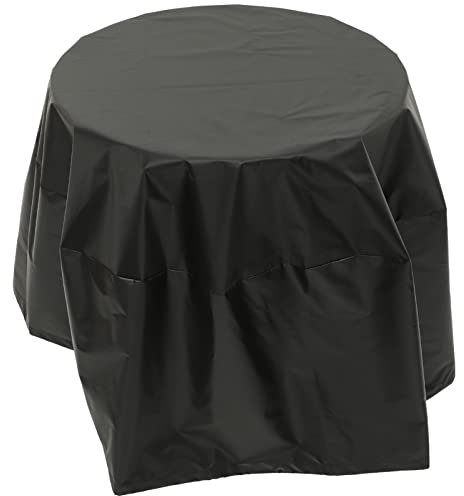 Happyyami Cubierta Redonda para Fogatas Cubiertas Resistentes Al Agua Cubiertas De Barbacoa Cubre Cubierta De Barbacoa Exterior Tela De Pastelería De Plata 210d Tapa De Protección