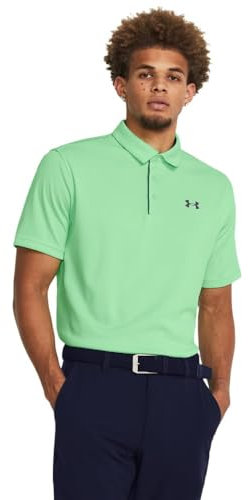 Under Armour Herren Tech Golf Polo Polohemd, (350) Matrix Grün / / Pitch Grau, S
