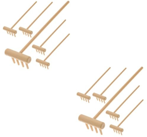 Didiseaon 12pcs Zen Miniature Rakes for Tabletop Diy Landscaping Sandbox Micro Rakes for Meditation and Garden Simulation Small Zen Tools for Desktop Use