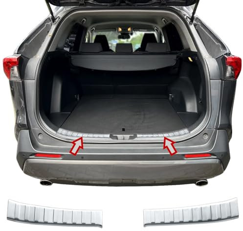 RECAMBO | Protector de Parachoques Trasero | Compatible con Toyota Rav4 | a Partir de 2018 | Acero Inoxidable Mate | Protección Borde de Carga