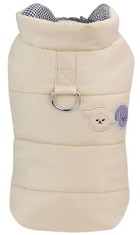 Izefia Ropa de Abrigo de Perro Ropa de Clima Frío Chaqueta A Prueba de Viento Revestimiento Chaqueta Térmica Suéter de Perro Suéter de Invierno Ropa Gruesa Elegante Cachorro Gato Abrigo de Perro
