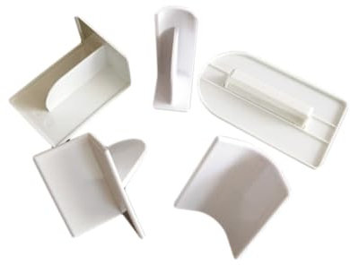 MAGICLULU 5 Pièces Racloir à Gâteau Lisseur à Gâteau Racloir à Fondant Outils De Pâtisserie pour Fondant Moules Et Moules à Pâtisserie Lisseur De Surface