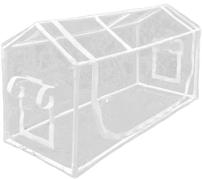 Abnehmbares Mini-Gewächshaus für drinnen und draußen, PVC-Rohrrahmen und PE-Folienabdeckung, kleines Gewächshaus für Pflanzen, tragbarer Pflanzenschutz (L)