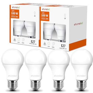 11W E27 LED Lampe Warmweiss 3000K, 1521LM A60 LED Birne, 270°, 4 Stück