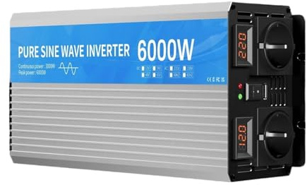 Onduleur Onduleur De Voiture 2000W 3000W 4000W 5000W 6000W 12v À 220v Convertisseur CC À CA 24v 230v Transformateur Convertisseur(6000W-12V-220V)