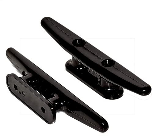 Qusedwey 2 Packungen Schwarze Nylon Bootsklampen 6 - Seilklampen, Kajak, Bootsdockklampen - Perfekt für Marine, Deck, Nautische Einrichtung