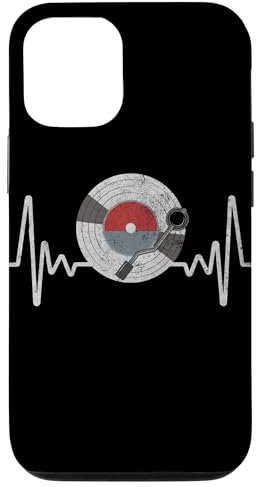 Disque vinyle Heartbeat Vintage Old School DJ amateur de tourne-disque Coque pour iPhone 12/12 Pro