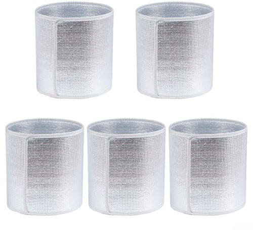 Confezione da 5 protezioni termiche traspiranti per vasi da fiori per esterni, protezione contro le alte temperature (altezza 25 cm)