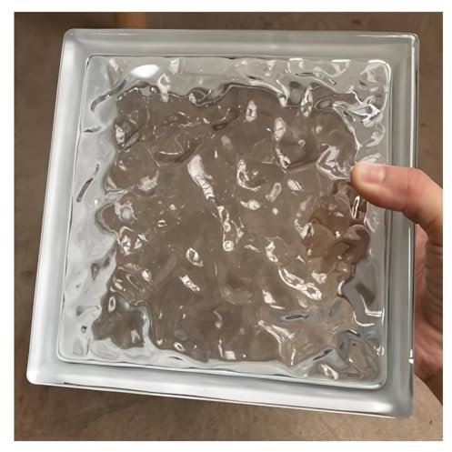 Klara glasblock för kontorsvägg – rektangulära kristalltegelstenar 190 x 190 x 80 mm för rumsdekoration