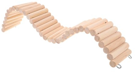 YARNOW Pont Suspendu en Bois pour Chinchilla et Hamster, Jouet Plateforme Favorisant l'exercice et l'escalade la Cage